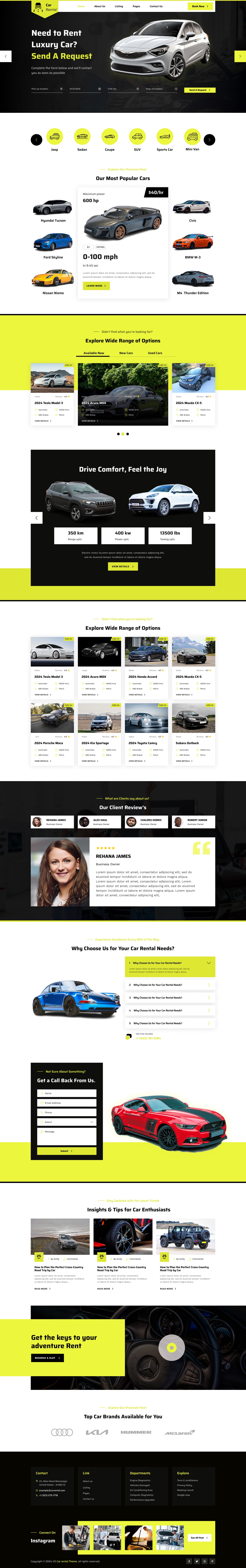 Car Booking WordPress Theme