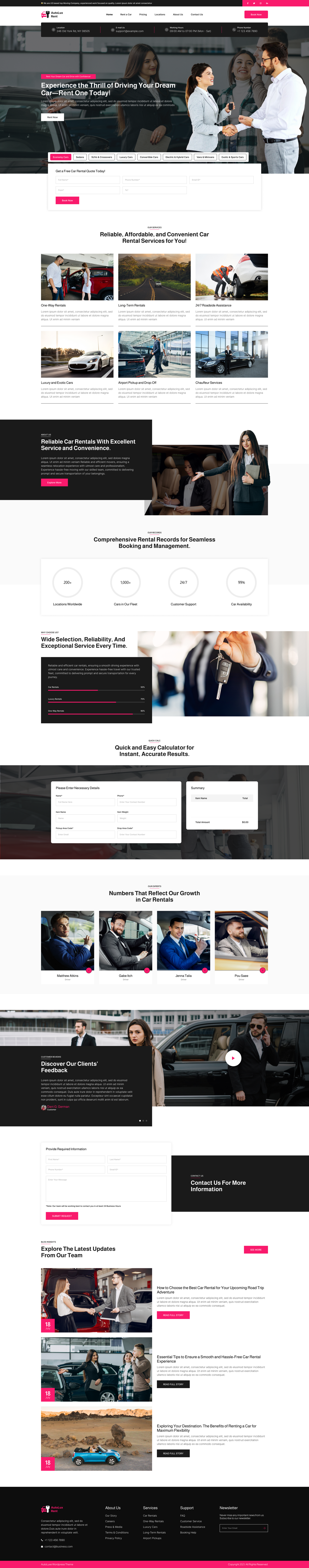 Car Rental WordPress Theme
