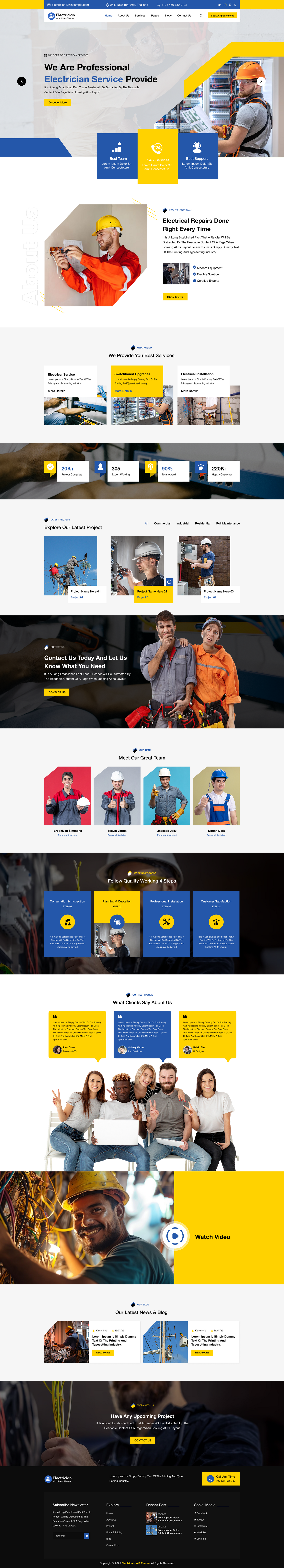 Electrician WordPress Theme