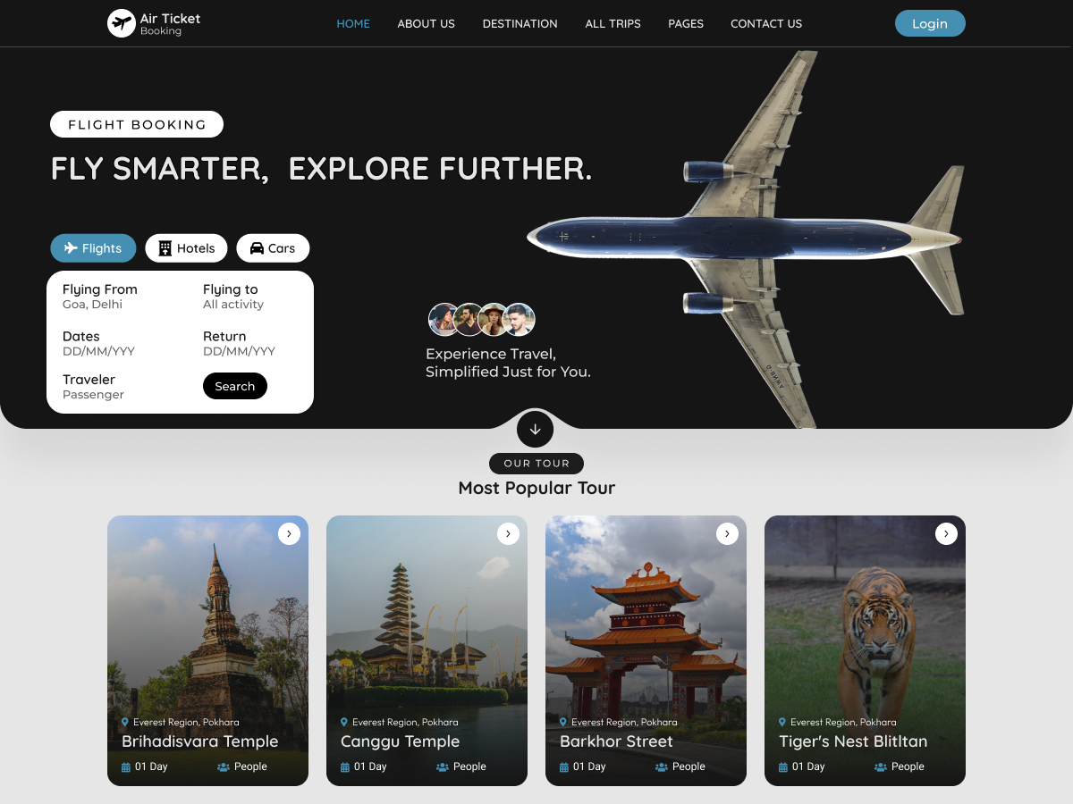 Free Air Ticket Booking WordPress Theme