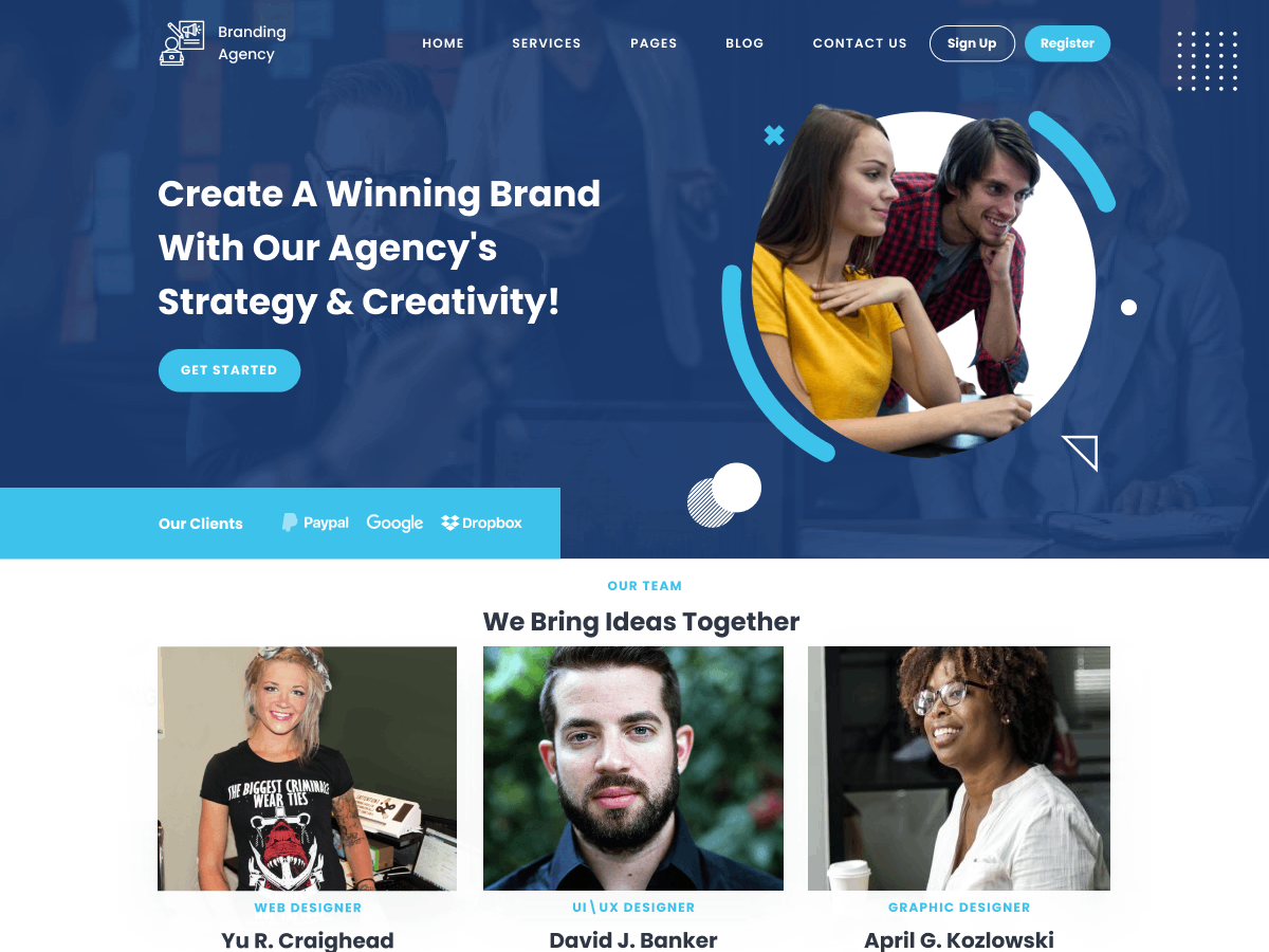 Free Design Agency WordPress Theme