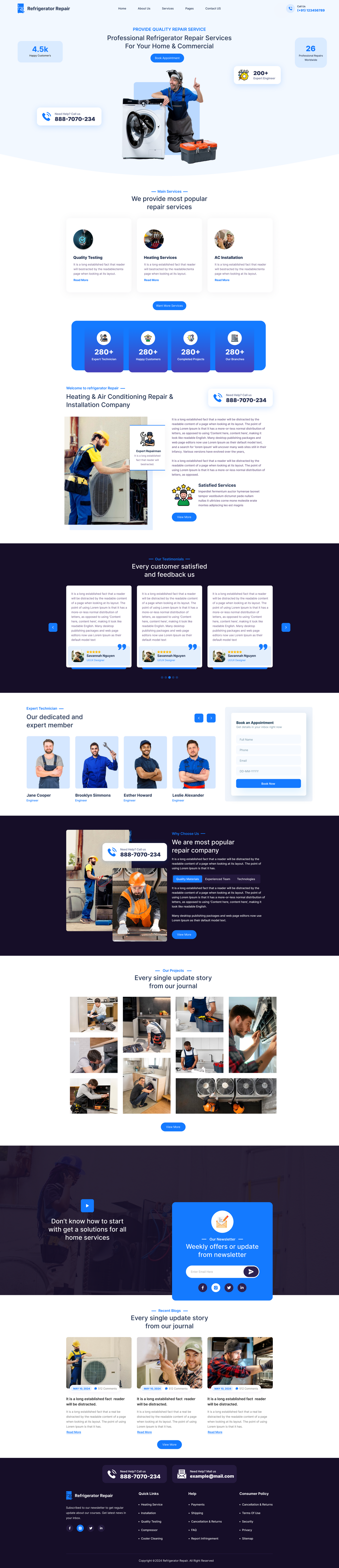 Refrigerator Repair WordPress Theme