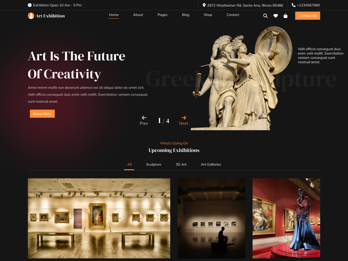 Free Art Gallery WordPress Theme