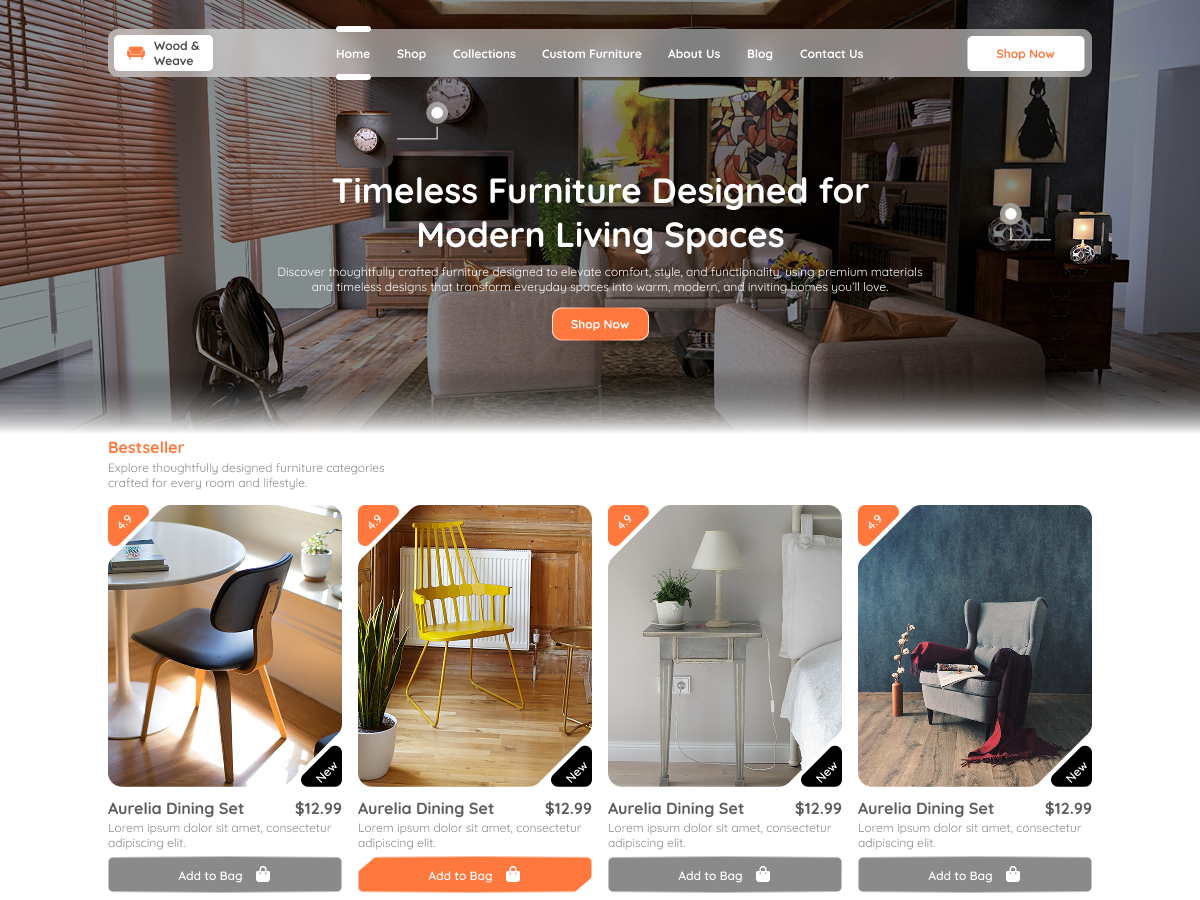 Free Furniture WordPress Theme