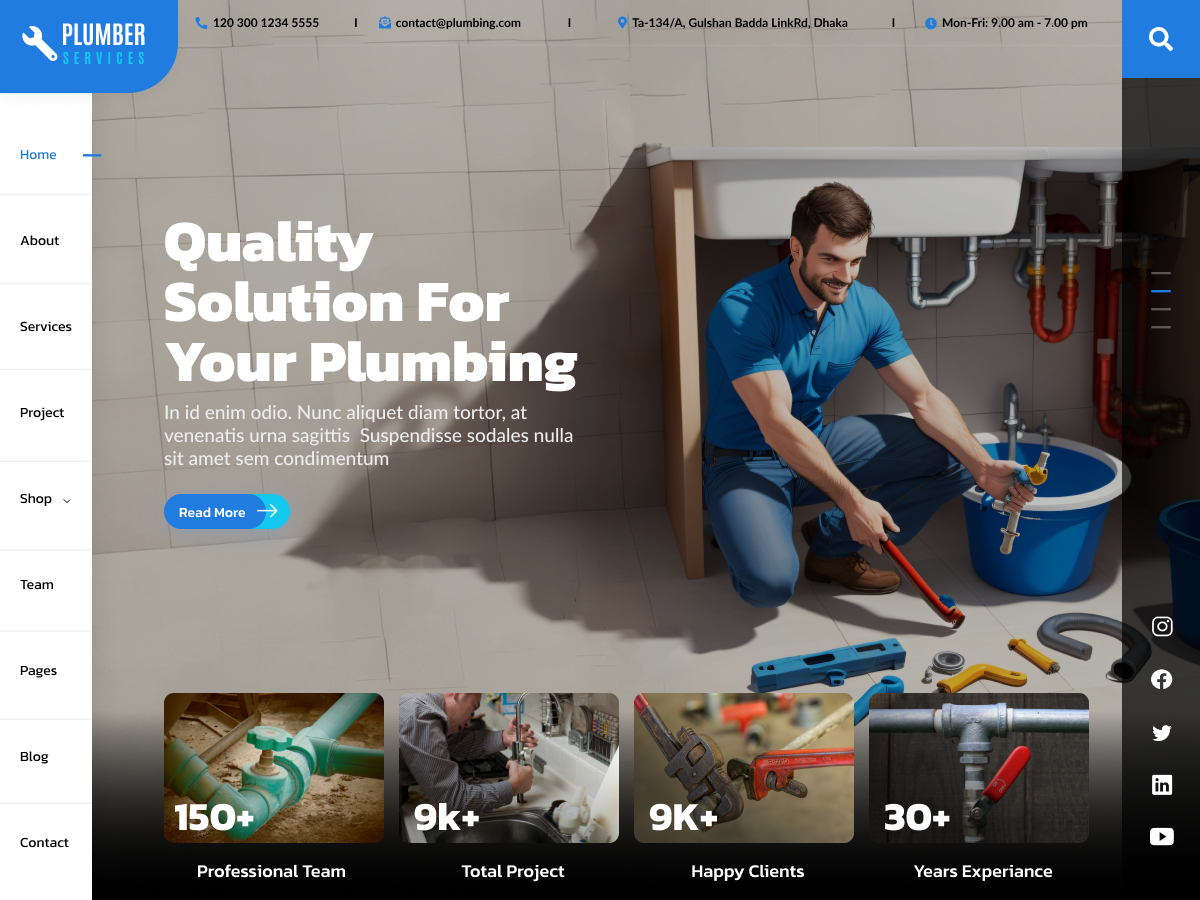 Free Plumbing WordPress Theme Every Plumber’s Choice Omegathemes