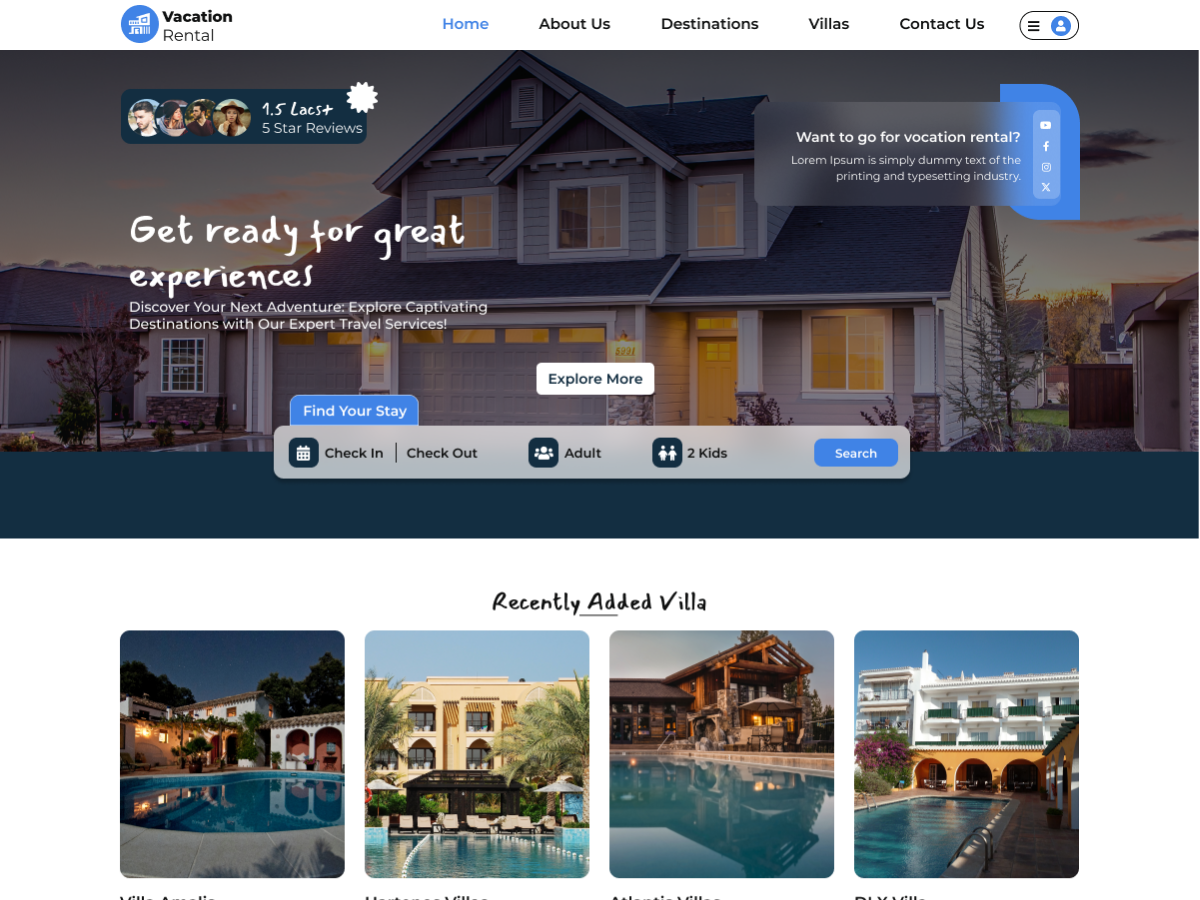 Free Vacation Rental WordPress Theme