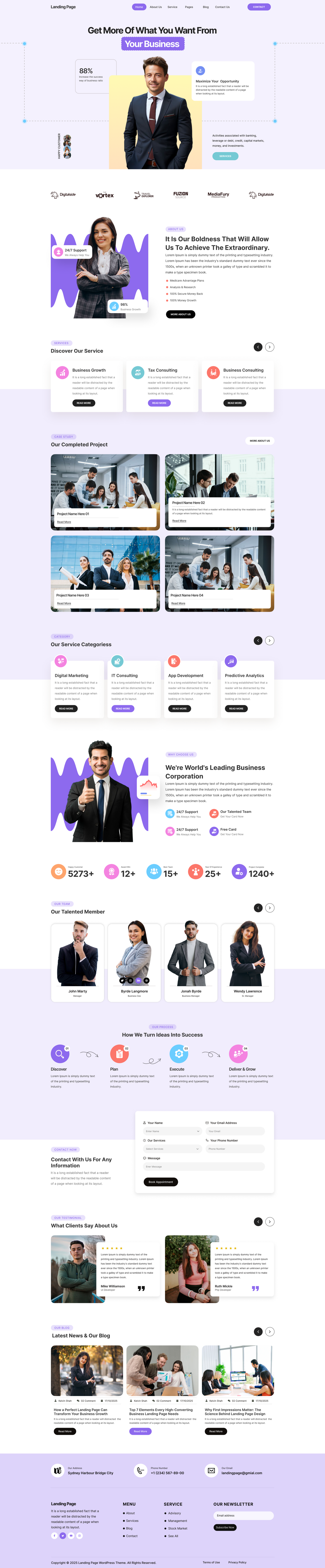 Landing Page WordPress Theme