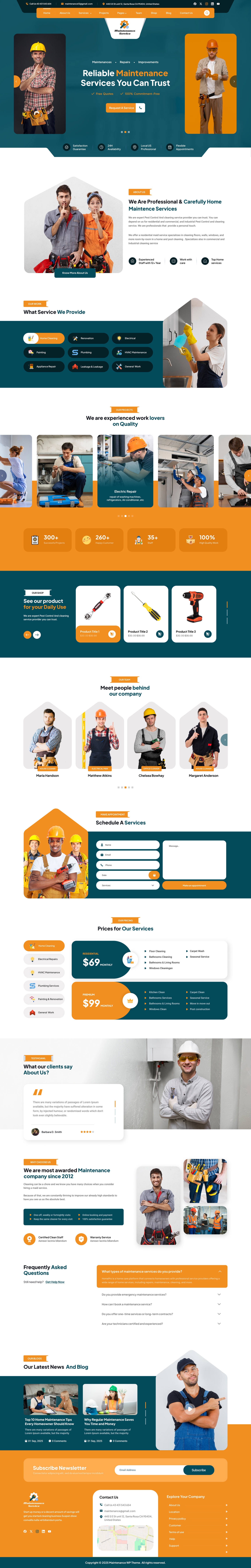 Maintenance WordPress Theme